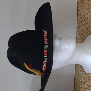 Smithbilt Black Cowboy Hat Sz7 Made In Canada EUC